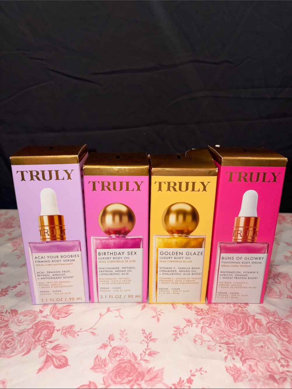 TRULY Body Oil Set - Luxury Body Oils 4 piece set